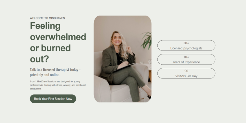Mindhaven - Landing Page